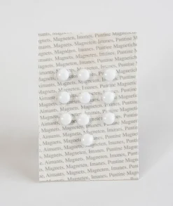 10 aimants ronds coloris blanc Ø.9 x l.6 mm