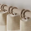 10 anneaux et crochets tringle à rideau Symi frêne beige Ø28mm GoodHome