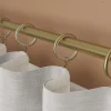 10 anneaux et crochets tringle à rideau silencieux Elasa métal doré Ø16/19mm GoodHome