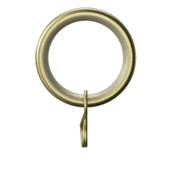 10 anneaux et crochets tringle à rideau silencieux Elasa métal doré Ø16/19mm GoodHome