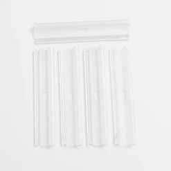 5 barettes hautes transparente 89 mm