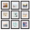 9 cadres photo effet bois noir l.27 x H.27cm Ariane