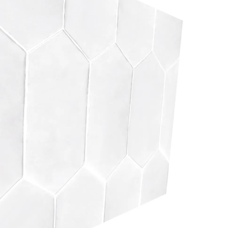 8 carreaux adhésifs décoratifs Vinyl Way 3D effet céramique blanc L.20 x L.20 cm x ep.1,3 mm Dada Art