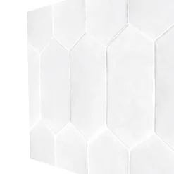 8 carreaux adhésifs décoratifs Vinyl Way 3D effet céramique blanc L.20 x L.20 cm x ep.1,3 mm Dada Art