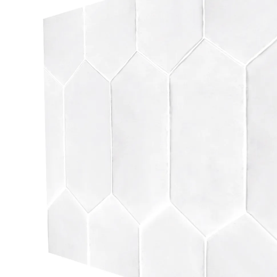 8 carreaux adhésifs décoratifs Vinyl Way 3D effet céramique blanc L.20 x L.20 cm x ep.1,3 mm Dada Art