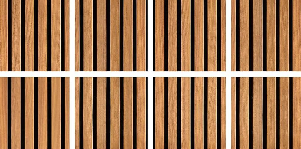 8 carreaux adhésifs décoratifs Vinyl Way 3D effet tasseau de bois L.20 x L.20 cm x ep.1,3 mm Dada Art