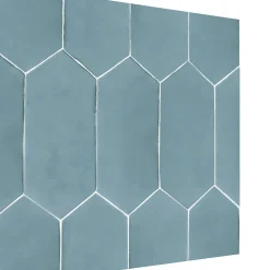 8 carreaux adhésifs décoratifs Vinyl Way 3D effet céramique bleu L.20 x L.20 cm x ep.1,3 mm Dada Art