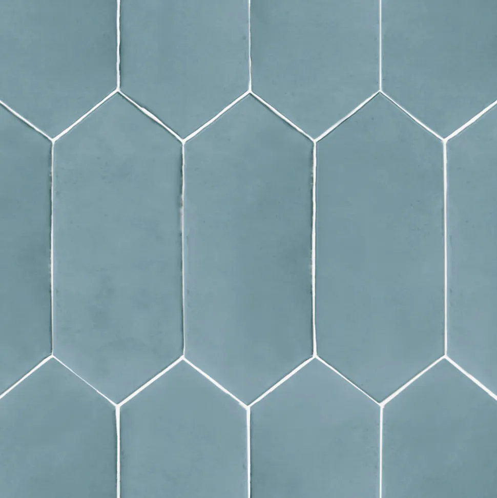 8 carreaux adhésifs décoratifs Vinyl Way 3D effet céramique bleu L.20 x L.20 cm x ep.1,3 mm Dada Art
