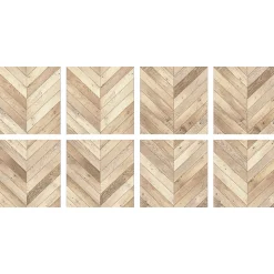 8 carreaux adhésifs décoratifs Vinyl Way 3D aspect chevrons en bois L.20 x L.20 cm x ep.1,3 mm Dada Art