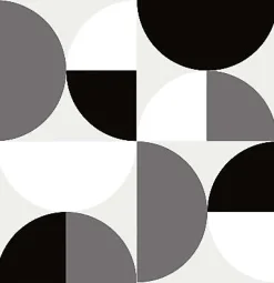 6 carreaux adhésifs motif demi cercle L.15 x H.15 x l.0,4cm