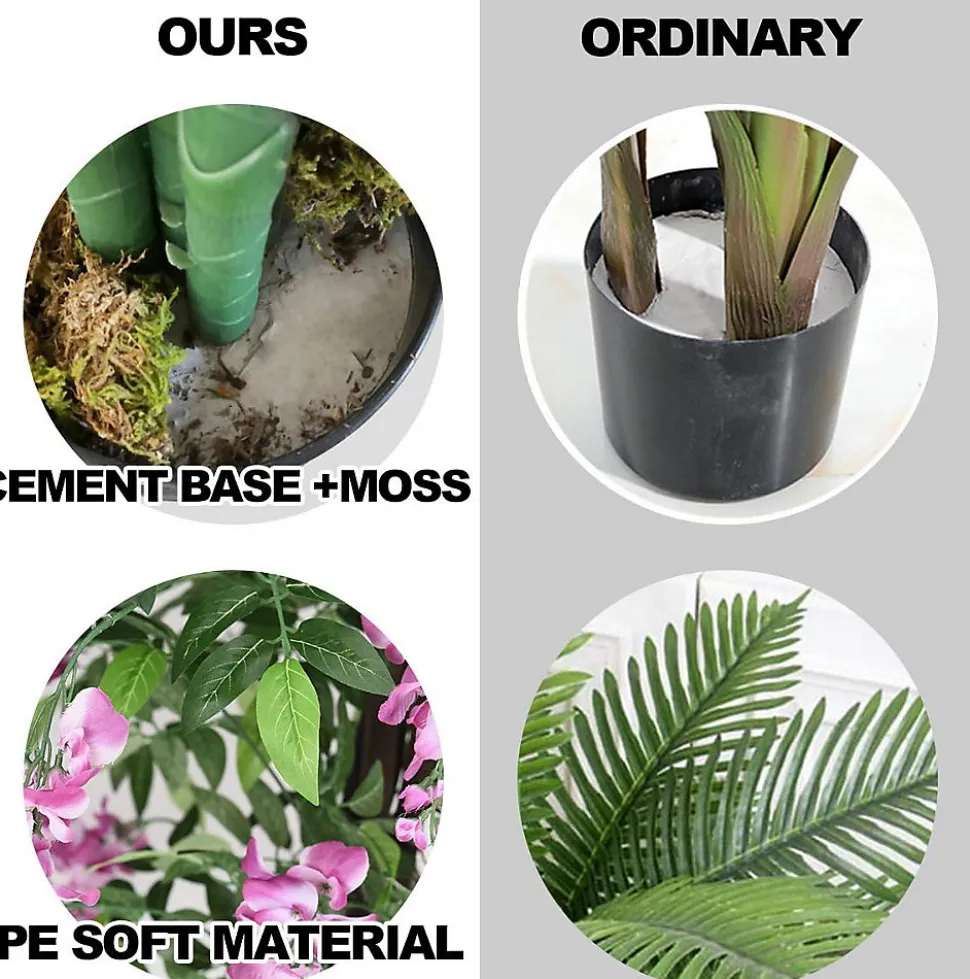 180 cm Plante Artificielle en Pot Art Faux Bonsaï Décoration en Plastique Simulation Décorations Paysager Wistera