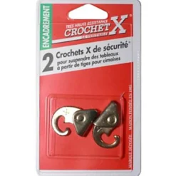 2 crochets cimaise de sécurité autobloquant