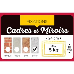4 crochets de fixation X spécial béton n°2