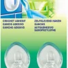 2 crochets ovale GPI grand modèle adhésifs blanc transparent