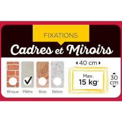 5 Crochets X spécial plaques de plâtre