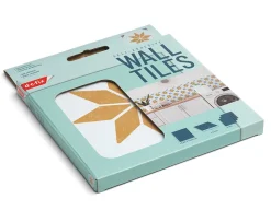 6 dalles adhésive murales Wall Tiles D-C-Fix Alia effet carreaux de ciment jaune, gris, blanc L.15 x l.15cm