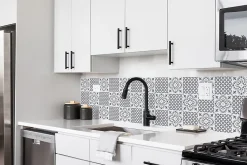 6 dalles adhésive murales Wall Tiles D-C-Fix Jamila effet carreaux de ciment beige, gris, blanc L.15 x l.15cm