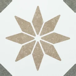 6 dalles adhésive murales Wall Tiles D-C-Fix Alia effet carreaux de ciment, gris, blanc L.15 x l.15cm