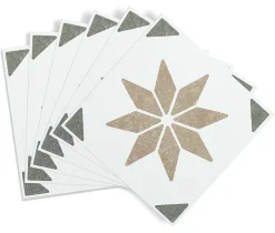 6 dalles adhésive murales Wall Tiles D-C-Fix Alia effet carreaux de ciment, gris, blanc L.15 x l.15cm