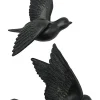 2 décorations murales oiseaux noirs L.15 x l.12,5 cm Emde