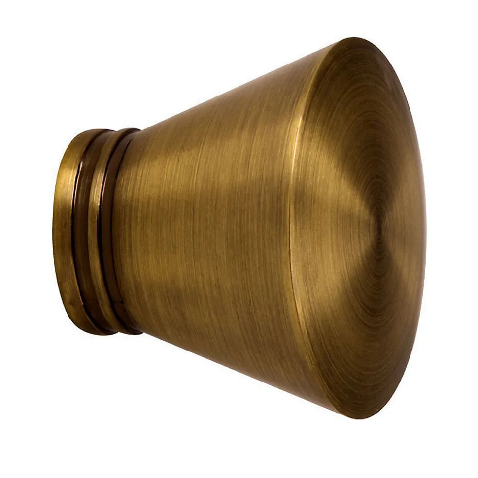 2 Embouts de tringle - Effet trapèze (Diam. 20 mm - Bronze)