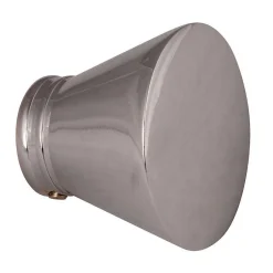 2 Embouts de tringle - Effet trapèze (Diam. 20 mm - Argent)