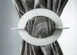 1 EMBRASSE PVC OVALE POUR RIDEAU COULEUR ZINC