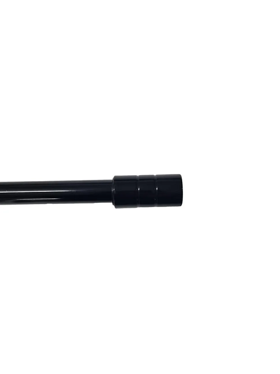 1 KIT EXTENSIBLE COMPOSÉ DE 2 SUPPORTS AVEC VISSERIE ET 2 EMBOUTS CYLINDRE - 120 A 210 CM - DIAMETRE 19 - NOIR BRILLANT