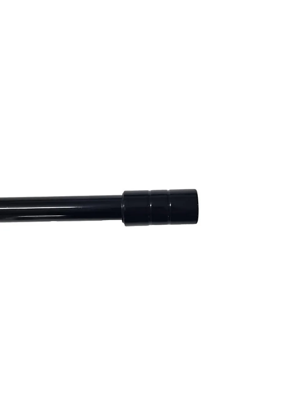 1 KIT EXTENSIBLE COMPOSÉ DE 2 SUPPORTS AVEC VISSERIE ET 2 EMBOUTS CYLINDRE - 120 A 210 CM - DIAMETRE 19 - NOIR BRILLANT
