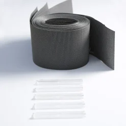 5 lamelles verticales orientables 89mm pour store californien gris chiné sans chaînette H.260cm, Madeco Screen