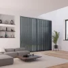 5 lamelles verticales orientables 89mm pour store californien en voile gris anthracite sans chaînette basse H.260cm Madeco