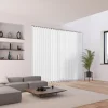 5 lamelles verticales orientables 89mm pour store californien en voile blanc sans chaînette basse H.180cm Madeco