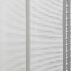5 lamelles verticales orientables 89mm pour store californien blanc paille sans chaînette H.260cm, Madeco