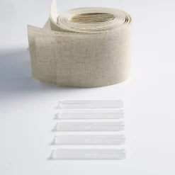 5 lamelles verticales orientables 89mm pour store californien beige paille sans chaînette H.260cm, Madeco