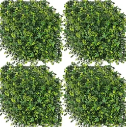 12 Panneaux Plantes Artificielles Muraux 50 X 50 cm Mur Végétal Artificiel pour Intérieur et Extérieur