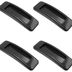4 Pièces Poignée De Porte Coulissante Autocollantes Plastique pour Armoires de Portes et Fenêtres de Type Pate Noir