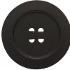 2 PINCES BOUTON POUR RIDEAU COULEUR NICKEL NOIR