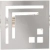 2 PINCES CARRE POUR RIDEAU COULEUR CHROME MAT