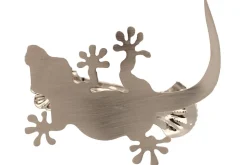 2 PINCES LEZARD POUR RIDEAU COULEUR CHROME MAT