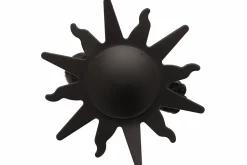 2 PINCES SOLEIL POUR RIDEAU COULEUR NICKEL NOIR