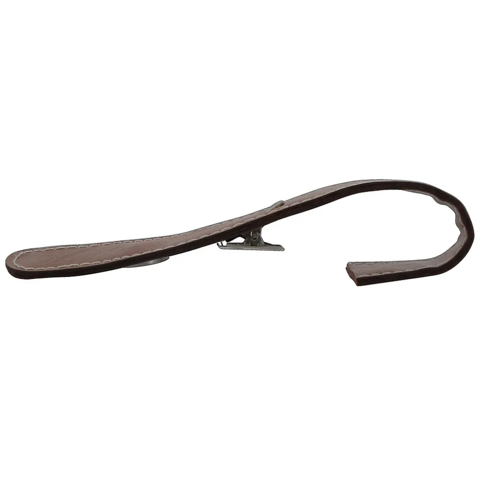 4 pinces vintage en cuir pour barre à rideau Ø2/2,8cm Mobois