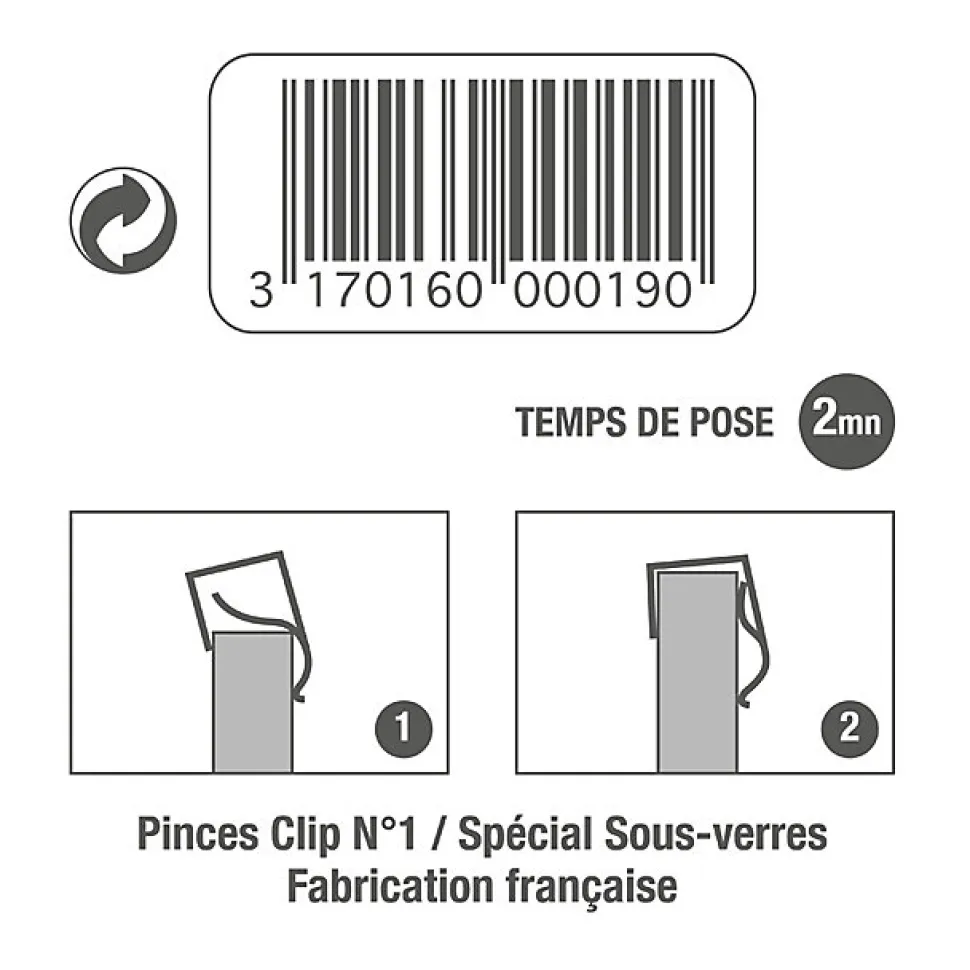 6 pinces-clip N°1 - 3-6 mm Le Crochet Francais