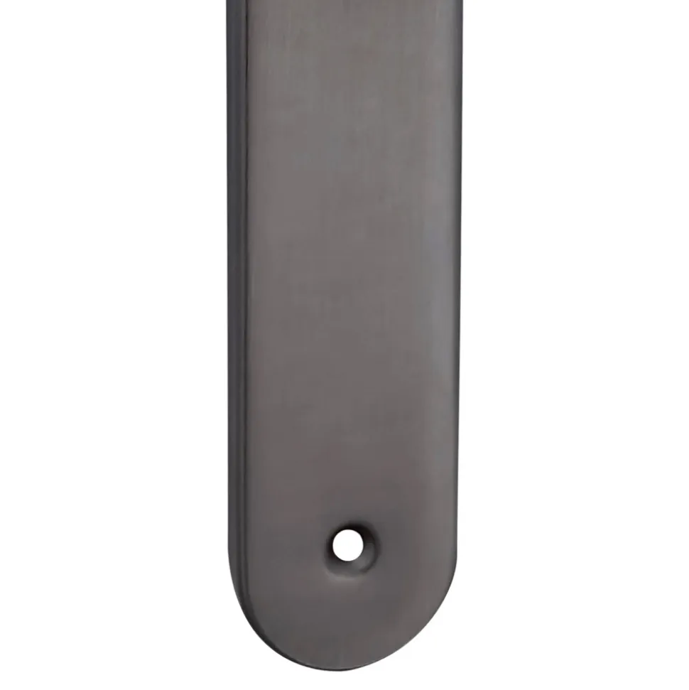 2 poignées de porte sur plaque rond Amga, entraxe 195mm, coloris titane