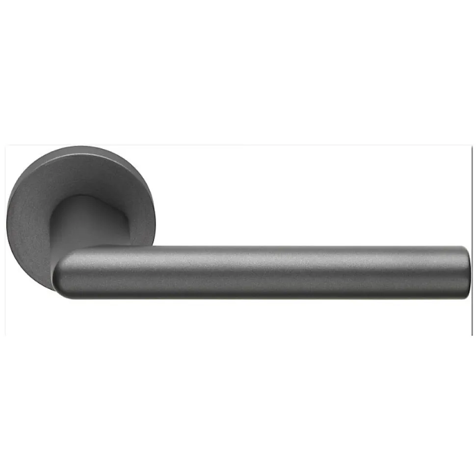 2 poignées rosace carrée A CLIPSER, finition gris anthracite garantie 5 ans, pour porte intérieure sans clé.