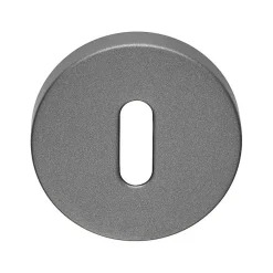 2 poignées rosace carrée A CLIPSER, rosace trou de clé L, finition gris anthracite garantie 5 ans, pour porte intérieure.