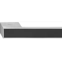 2 poignées rosace monolithe, finition chrome satinées Garantie 5 ans, pour porte intérieure sans clé.