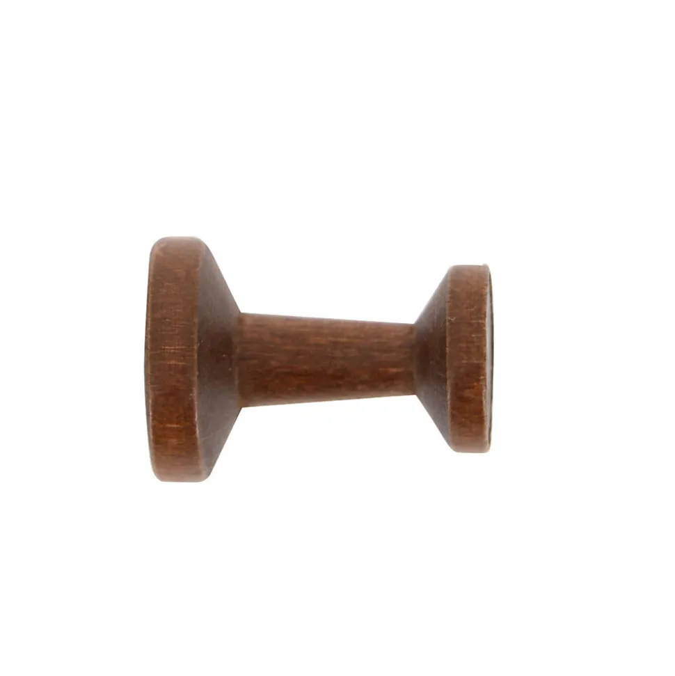 2 porte embrasses rideau bois de hêtre chêne foncé L.52mm Mobois