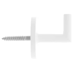 2 porte embrasses rideau métal blanc mat L.33,5mm Mobois