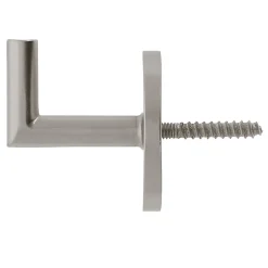 2 porte embrasses rideau métal gris chromé mat L.33,5mm Mobois