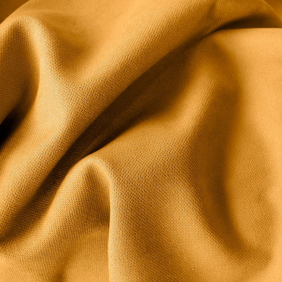 2 rideaux thermique à œillets, jaune moutarde, 135x240cm, doublure polaire, collection Nordica, CMADECO